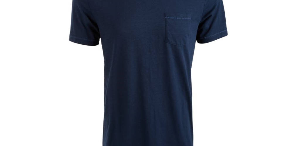 American Rag Men's Slub Pocket T-Shirt Blue Size XXX-Large