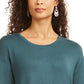 Style & Co Women's Drawstring Tie-Cuff Top Green Size Medium