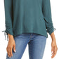 Style & Co Women's Drawstring Tie-Cuff Top  Alpine Trail Size Small