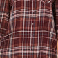 Style & Co Women's Petite Cotton Tab-Sleeve Plaid Shirt  Purple Size Petite Medium