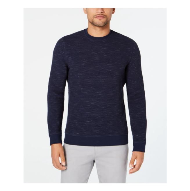 Alfani Men's Long Sleeve Crew Neck Classic Fit Sweater Blue Size XX-Large