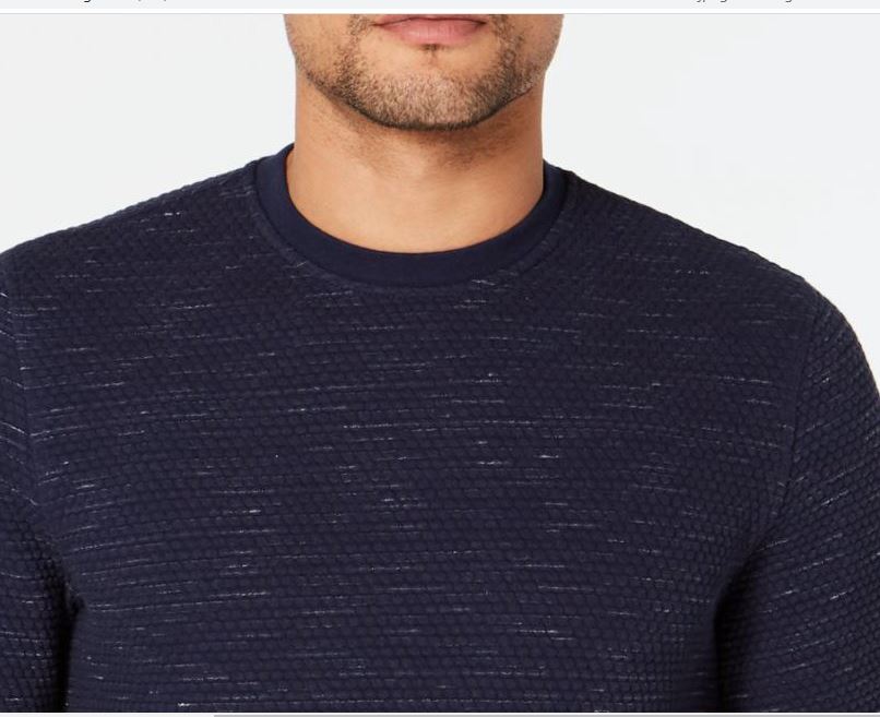 Alfani Men's Long Sleeve Crew Neck Classic Fit Sweater Blue Size XX-Large