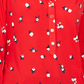 Charter Club Women's 3/4 Sleeve Printed Polo Top Red Size X-Small