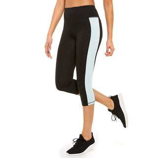 Ideology Women's Colorblocked Cropped Leggings  Blue Size Extra Large