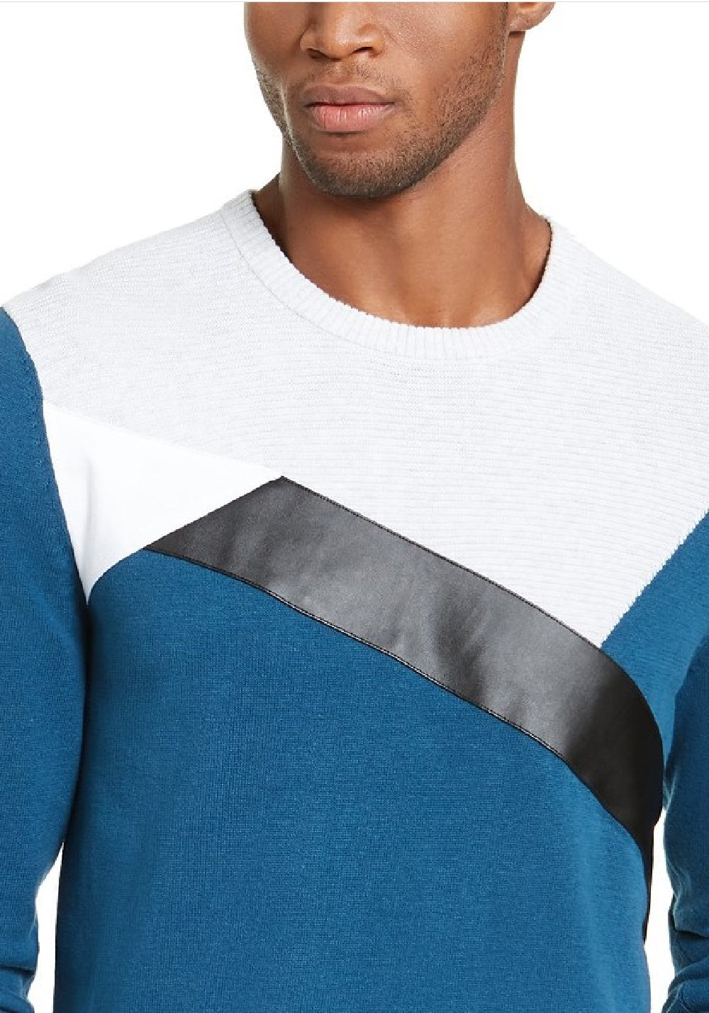 INC International Concepts Men's Colorblocked Sweater Blue Size XXX-Large