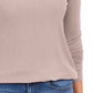 Charter Club Women's Heathered Ribbed Turtleneck Top Pink Size X-Large