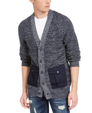 American Rag Men's Textured Cardigan Blue Size Medium