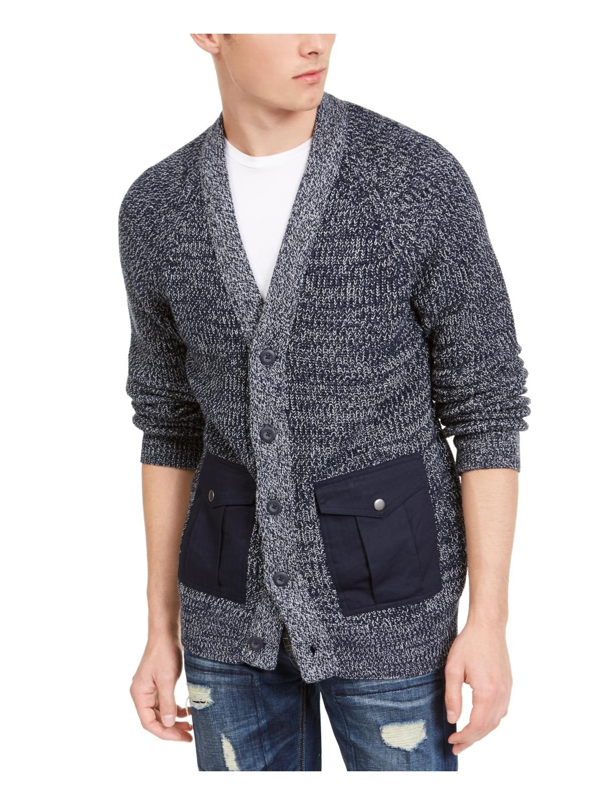 American Rag Men's Links Cardigan Navy Size Large