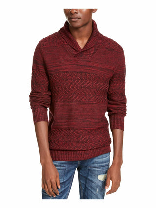 American Rag Men's Multi-Textured Shawl-Collar Sweater Wine Size Small