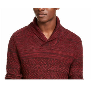 American Rag Men's Multi-Textured Shawl-Collar Sweater Wine Size Small