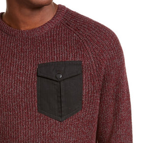 American Rag Men's Crewneck Pocket Sweater Wine Size Large