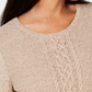 Karen Scott Women's Cable-Knit Panel Sweater Brown Size Large