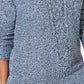 Karen Scott Women's Cable-Knit Panel Sweater Med Blue Size Large