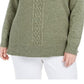 Karen Scott Women's Cable-Knit Panel Sweater Green Size Medium