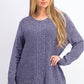 Karen Scott Women's Cable-Knit Panel Sweater Purple Size X-Large