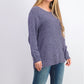 Karen Scott Women's Cable-Knit Panel Sweater Med Purple Size 2 Extra Large