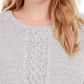 Karen Scott Women's Plus Size Cable-Knit Panel Sweater Med Gray Size 1X