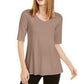 Alfani Women's V-Neck Swing Tunic  Dark Pink Size Extra Small