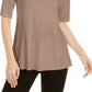 Alfani Women's V-Neck Swing Tunic  Dark Pink Size Extra Small