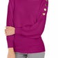 JM Collection Women's Button Sleeve Sweater Purple Size XX-Large