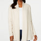 Karen Scott Women's Open-Front Cardigan  Dark Beige Size 2 Extra Large