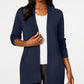 Karen Scott Women's Open-Front Cardigan Navy Size Extra Small