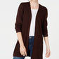 Karen Scott Women's Open-Front Cardigan Blue Size Small