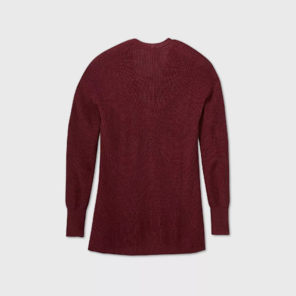 Karen Scott Women's Open-Front Cardigan Red Size Large