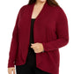 Karen Scott Women's Open Front Cardigan Sweater Medium Red Size 3X