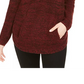 Style & Co Women's Envelope Neck Kangaroo Pocket Knit Sweater Dark Red Size Large