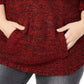 Style & Co Women's Petite Envelope-Neck Sweater Red 2 Extra Large