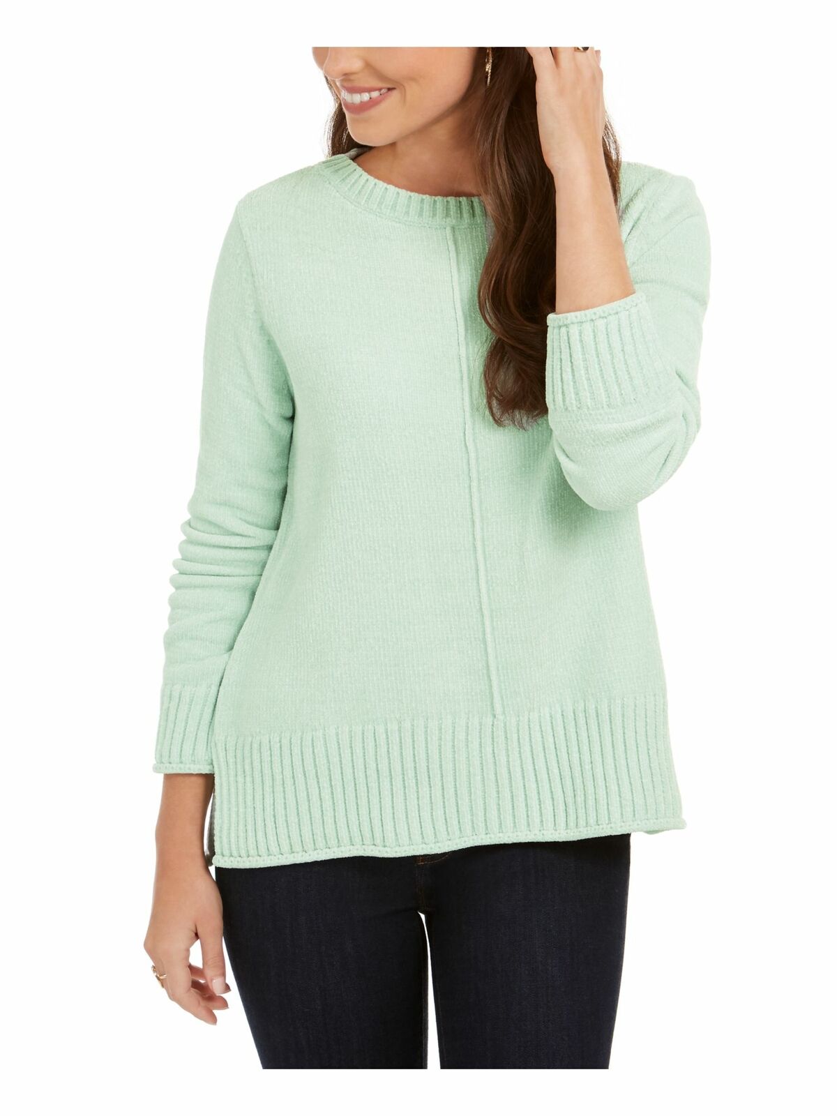 Style & Co Women's Chenille Sweater Mint Size Medium
