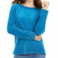 Style & Co Women's Petite Chenille Sweater Blue Size Small