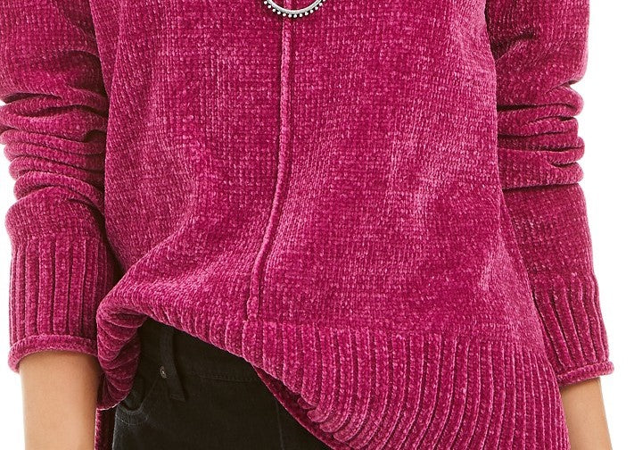 Style & co Women's Petite Chenille Sweater Pink Size Petite