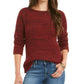 Style & Co Women's Crewneck Marled Sweater Red Size Medium
