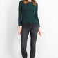 Style & Co Women's Petite Marled-Knit Sweater Green Size Petite