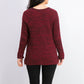 Style & Co Women's Petite Marled-Knit Sweater Red Size Petite Small