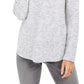 Style & Co Women's Cowl-Neck Waffle-Knit Sweater Gray Size Medium