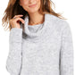 Style & Co Women's Cowl-Neck Waffle-Knit Sweater Gray Size Small