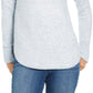Style & Co Women's Petite Cowlneck Sweater  Blue Combo Size Petite Small