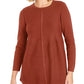 Style & Co Women's Knit Mixed Stitch Tunic Beige Size Medium