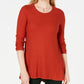 Style & Co Women's High-Low Tunic Sweater  Red Size Medium