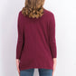 Style & Co Women's Seam-Front Tunic Sweater Wine Size Small