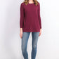 Style & Co Women's Seam-Front Tunic Sweater Wine Size Small