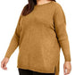 Style & Co Women's Petite Seam-Front Tunic Sweater Brown Size Petite Small