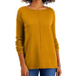 Style & Co Women's Petite Seam-Front Tunic Sweater Brown Size Petite