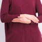 Style & Co Women's Petite Seam-Front Tunic Sweater Dark Red Size Small