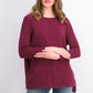 Style & Co Women's Petite Seam-Front Tunic Sweater Red Size XL