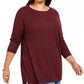 Style & Co Women's Seam Front Tunic Sweater Beige Size 4X