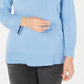 Karen Scott Women's Bateau-Neck Long-Sleeve Sweater Aquifer Size Large